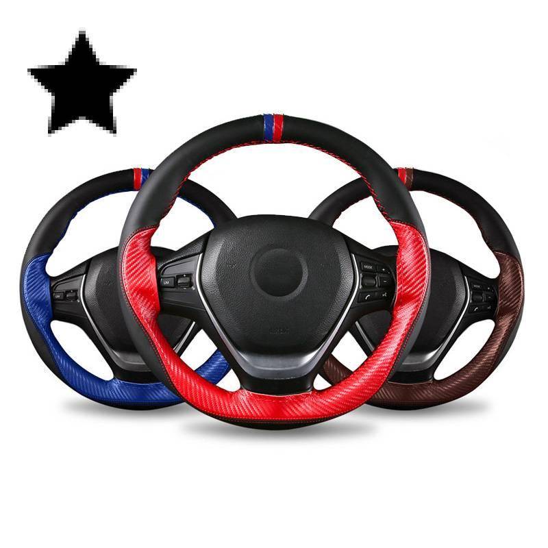Microfiber Leather DIY Car Steering Wheel Cover Car Interior Steering Wheels & Accessories Color Name : Red|Blue|Brown
