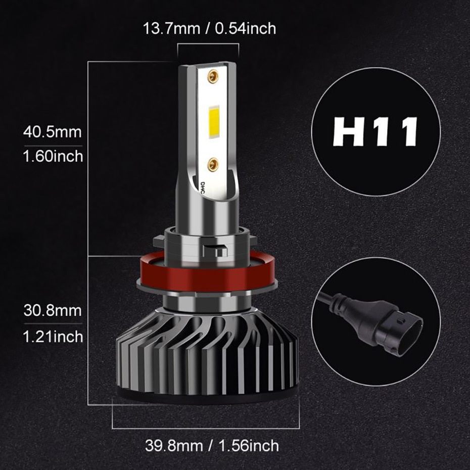 Car LED Headlight Bulbs 2 pcs Set