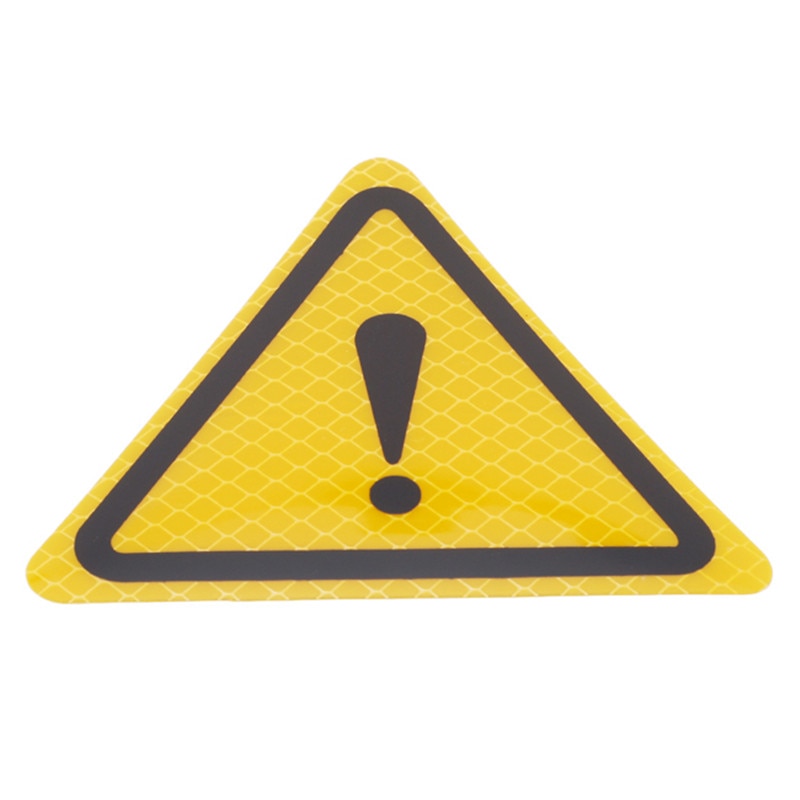 Triangle Exclamation Reflective Warning Sticker Triangle Exclamation Reflective Warning Sticker