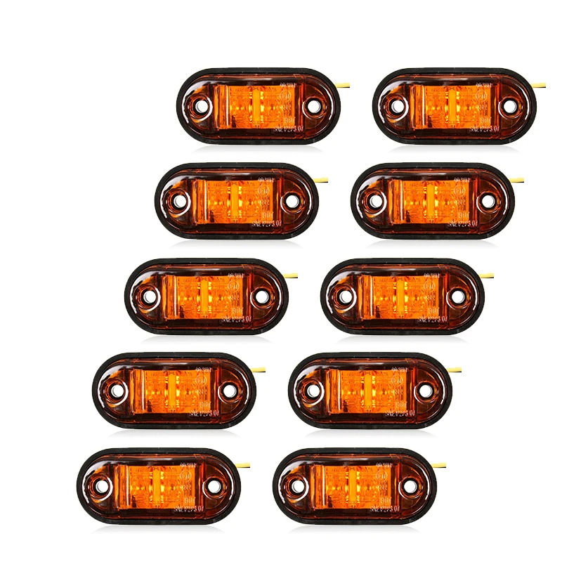 Universal Oval Trailer Side Lights Set Universal Oval Trailer Side Lights Set