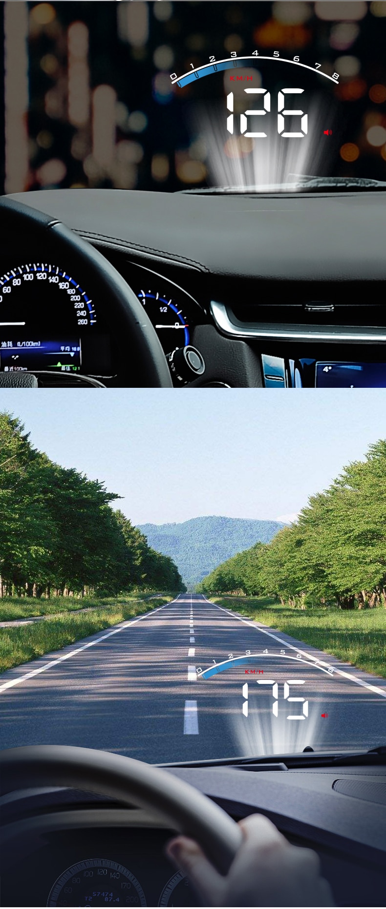 Electronic Speedometer Car HUD Display Electronic Speedometer Car HUD Display