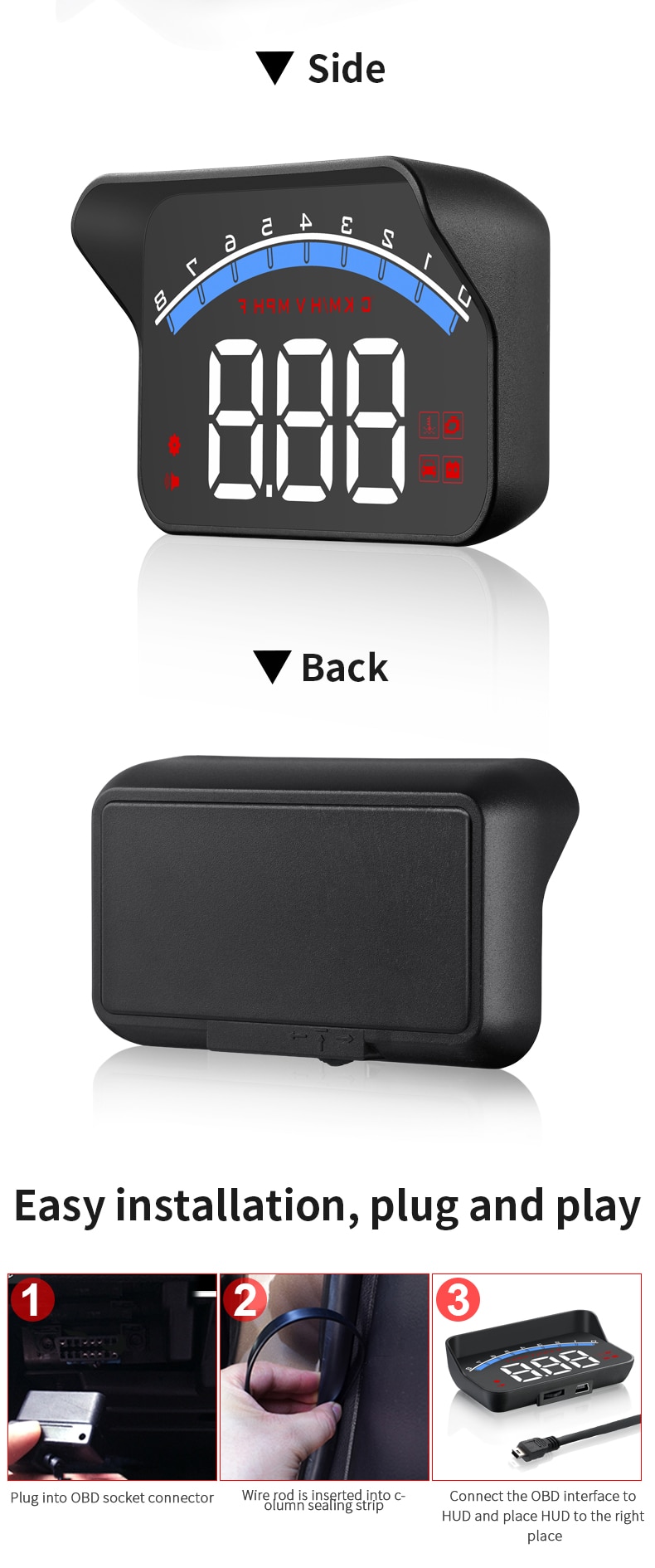 Electronic Speedometer Car HUD Display Electronic Speedometer Car HUD Display