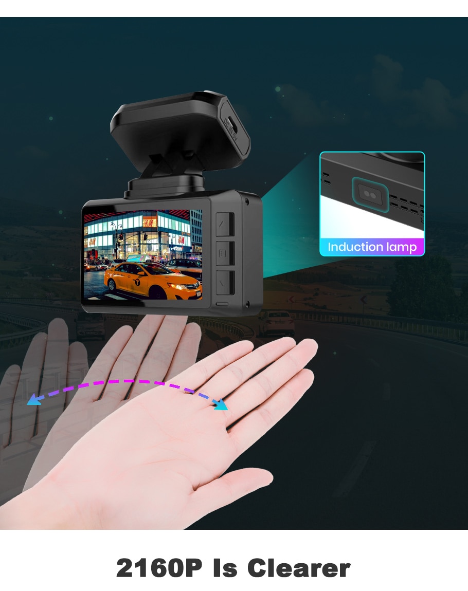 30FPS 4K Built-in GPS Dashcam