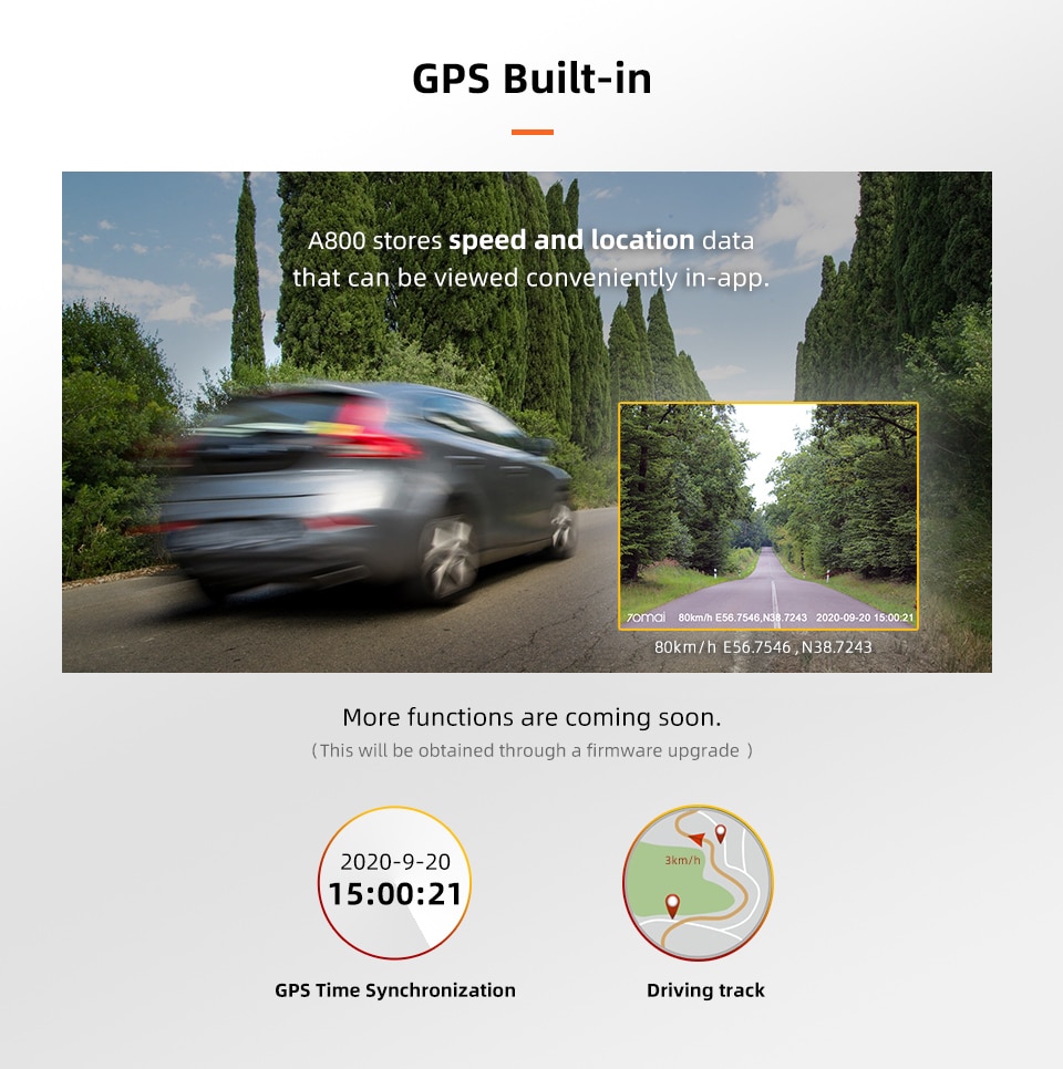Dual Lens 4K Dashcam with Built-in GPS and Parking Monitior