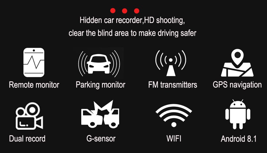 3 inch 4G Android Dashcam with GPS