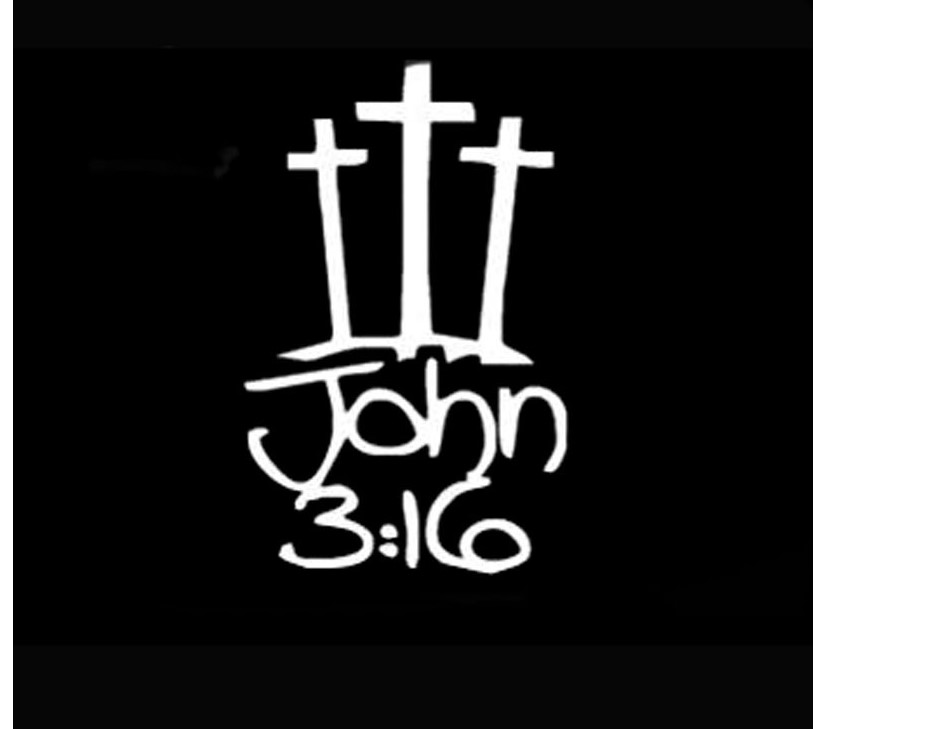 John 3:16 Car Sticker John 3:16 Car Sticker