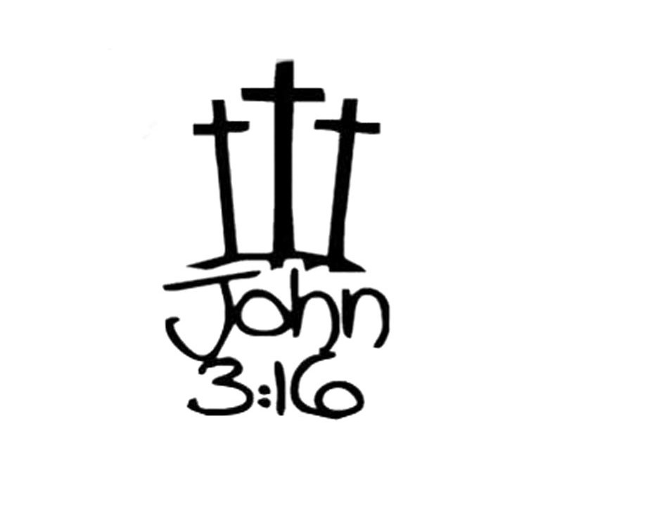 John 3:16 Car Sticker John 3:16 Car Sticker