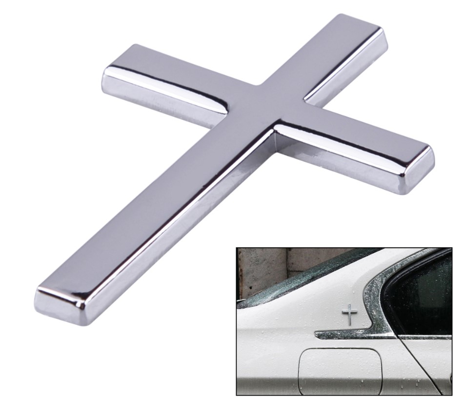 3D Metal Cross Car Sticker 3D Metal Cross Car Sticker