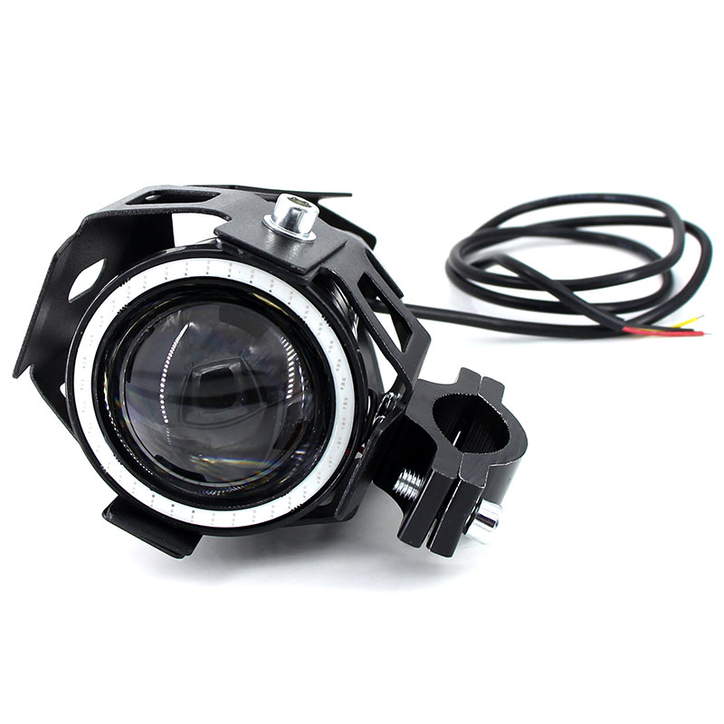 DC 12 V Motorcycle Headlights Pair with Angel Eye DC 12 V Motorcycle Headlights Pair with Angel Eye