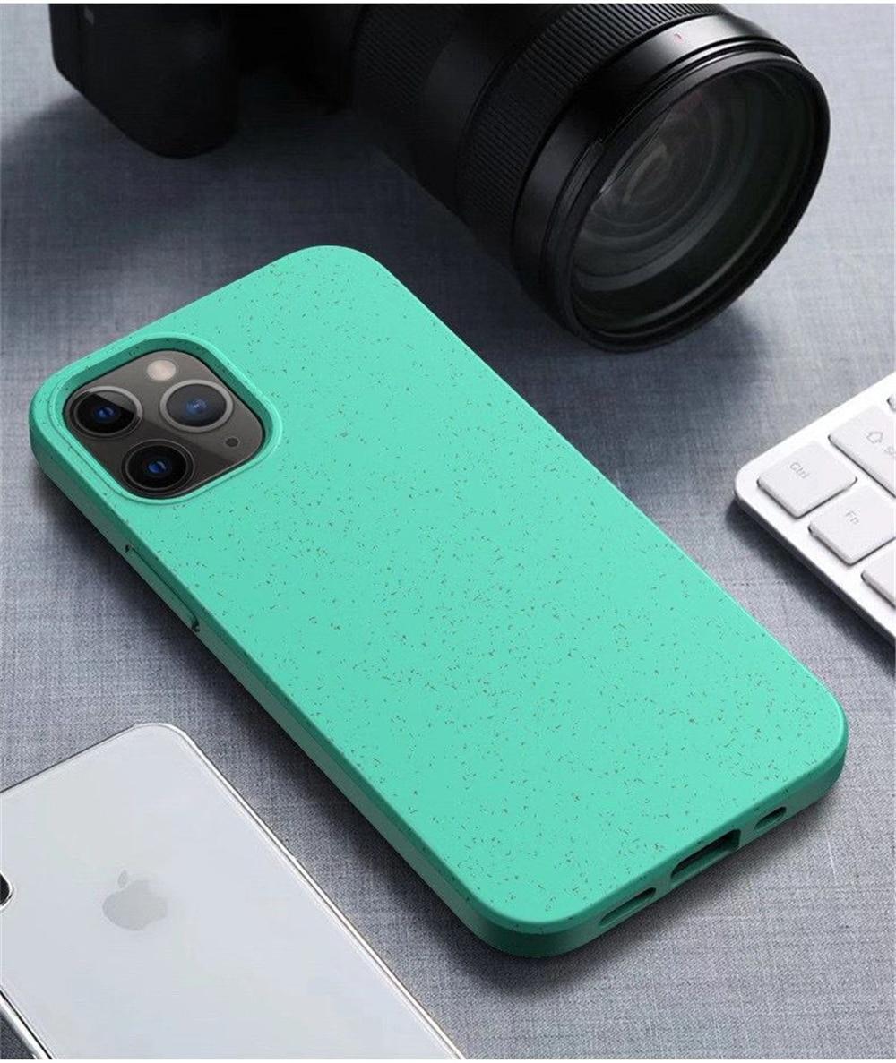 Shockproof Wheat Straw Phone Case for iPhone