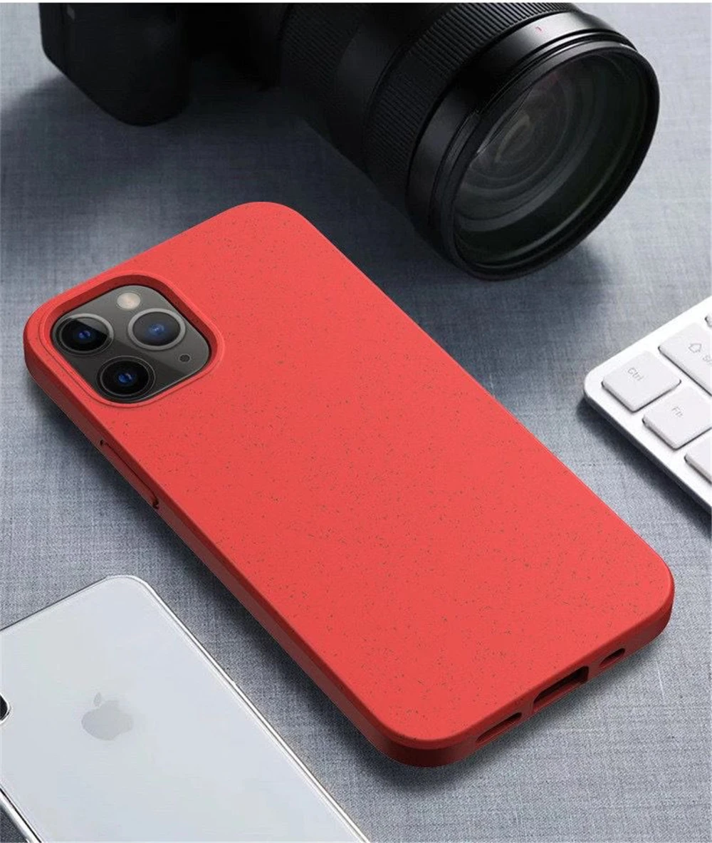 Shockproof Wheat Straw Phone Case for iPhone