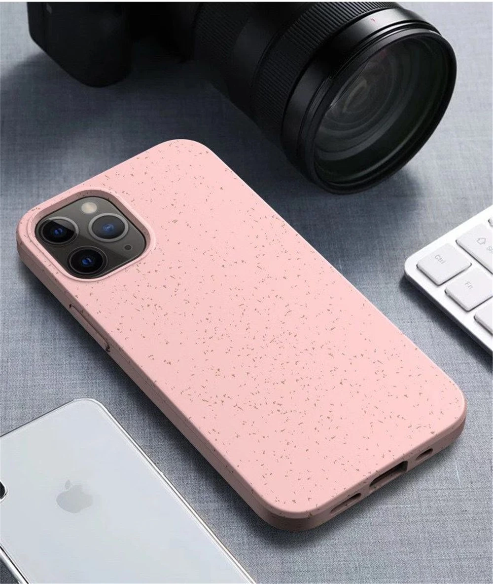 Shockproof Wheat Straw Phone Case for iPhone