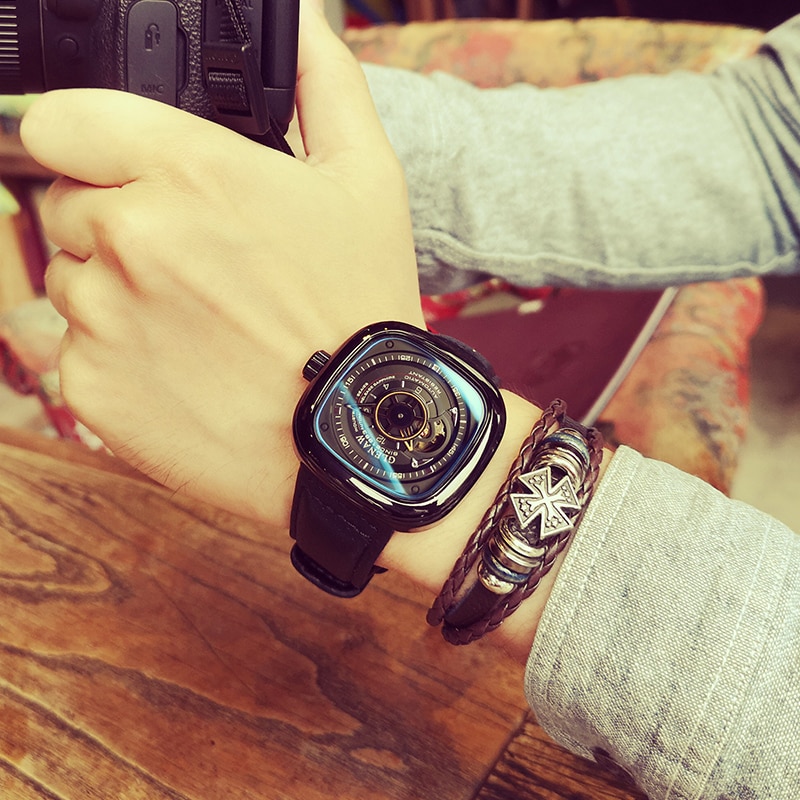 Men's Square Dial Mechanical Watches