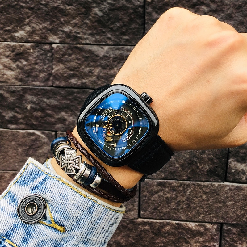 Men's Square Dial Mechanical Watches