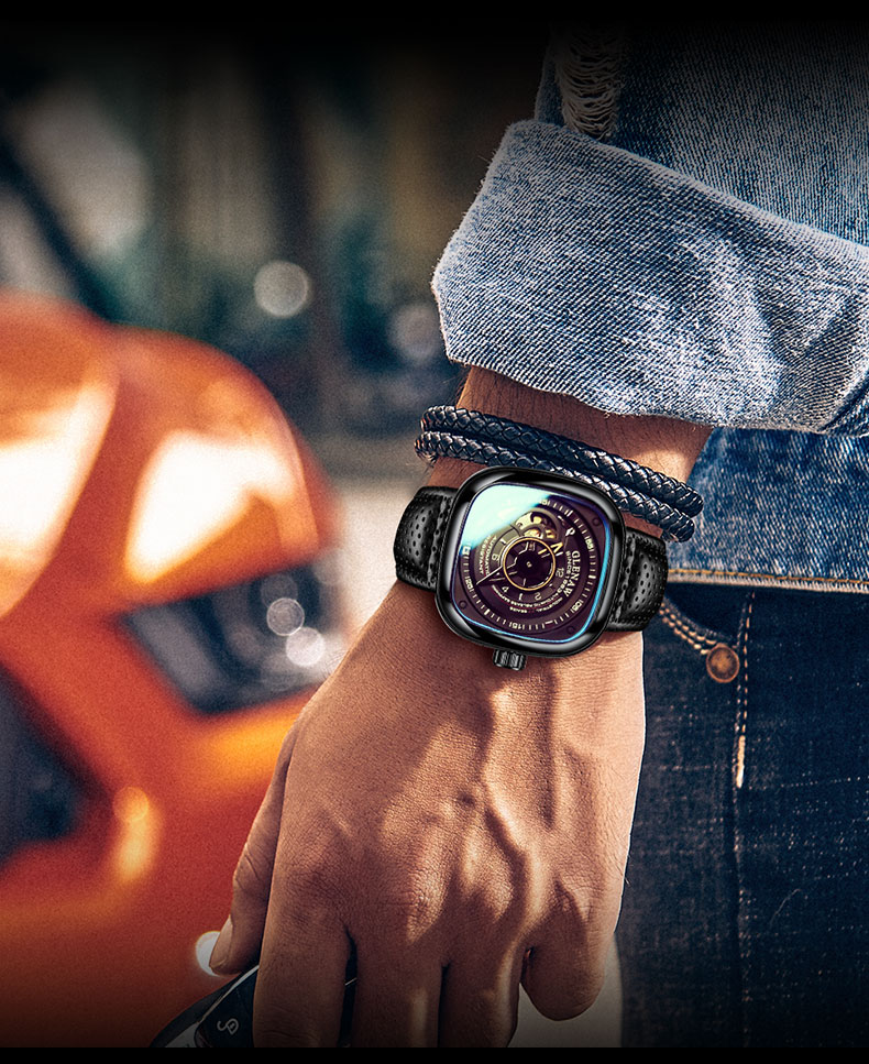 Men's Square Dial Mechanical Watches