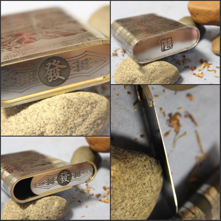 Chinese Lotus Carved Stainless Steel Box Chinese Lotus Carved Stainless Steel Box