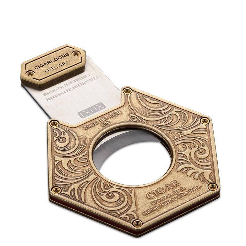 Carved Hexagonal Cigar Cutter Carved Hexagonal Cigar Cutter