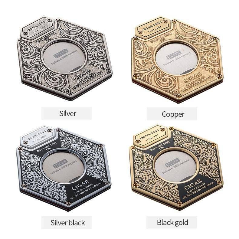 Carved Hexagonal Cigar Cutter Carved Hexagonal Cigar Cutter