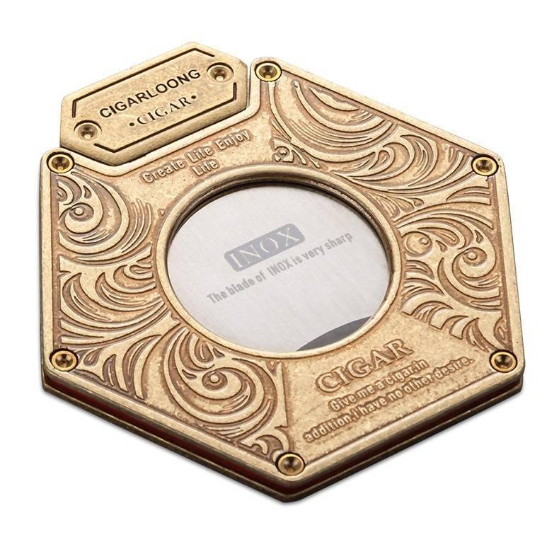 Carved Hexagonal Cigar Cutter Carved Hexagonal Cigar Cutter