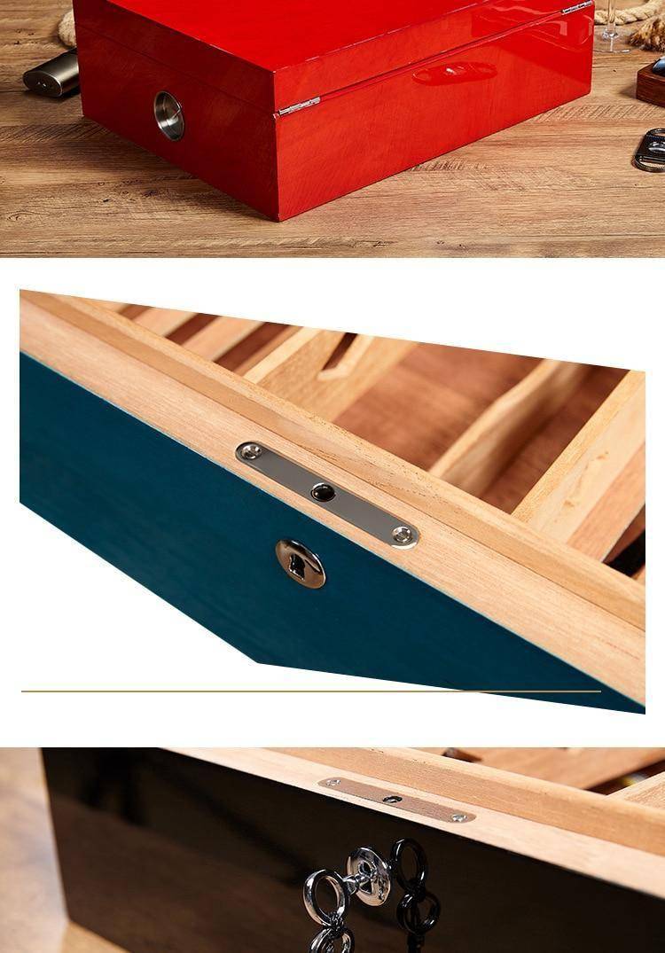 Cedar Wood Cigar Humidor with Gloss Finish