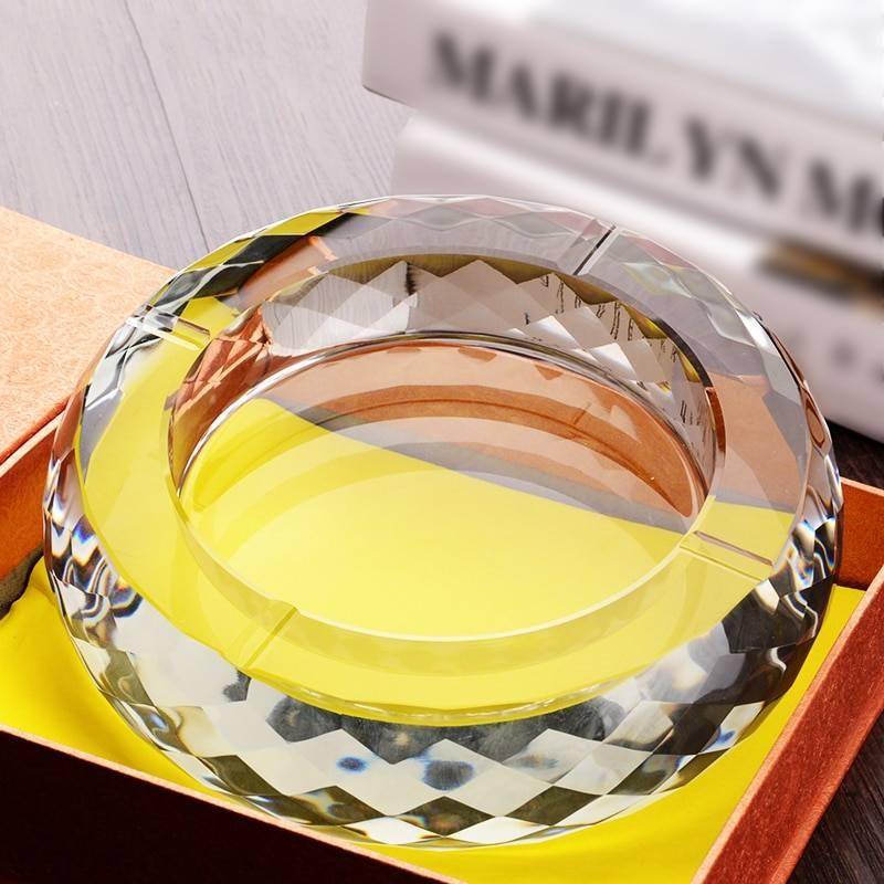 Crystal Glass Round Ashtray Crystal Glass Round Ashtray