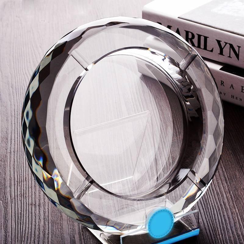 Crystal Glass Round Ashtray Crystal Glass Round Ashtray