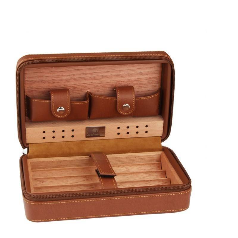 Portable Cedar Wood Cigar Humidor Box Portable Cedar Wood Cigar Humidor Box