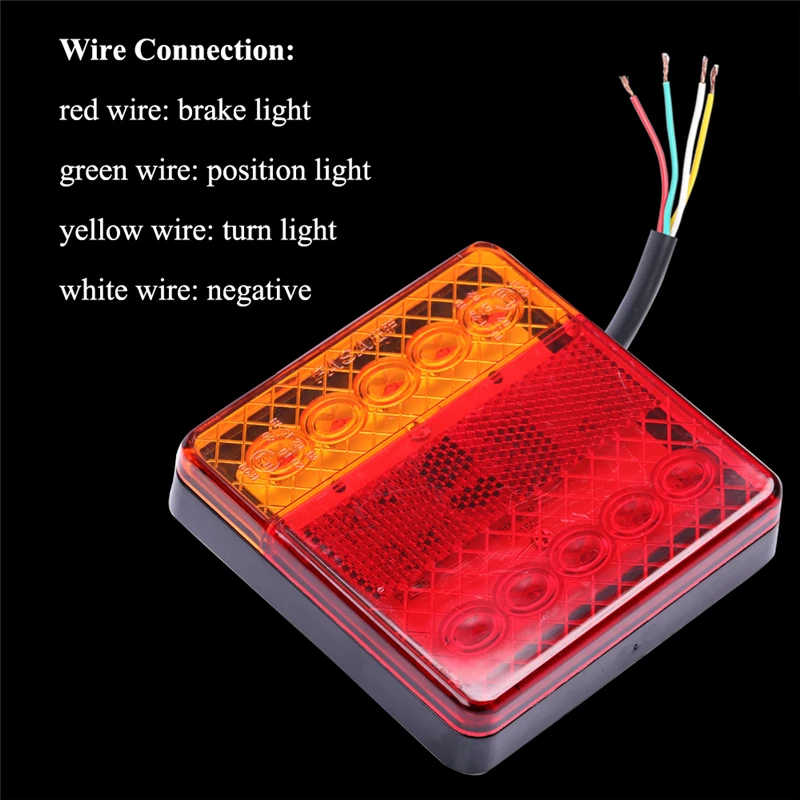 Square LED Trailer Tail Lights