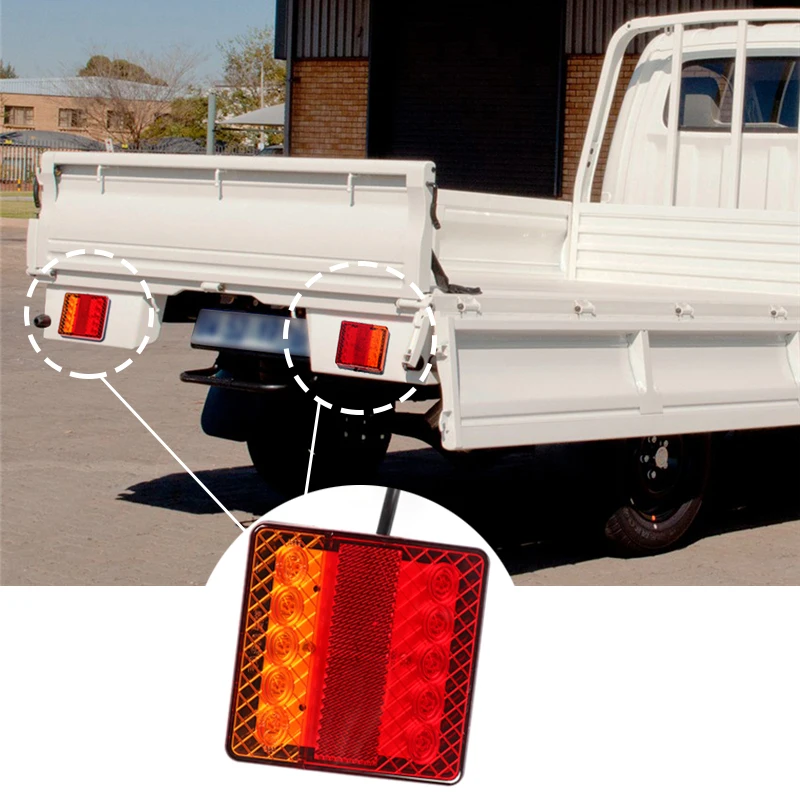 Square LED Trailer Tail Lights